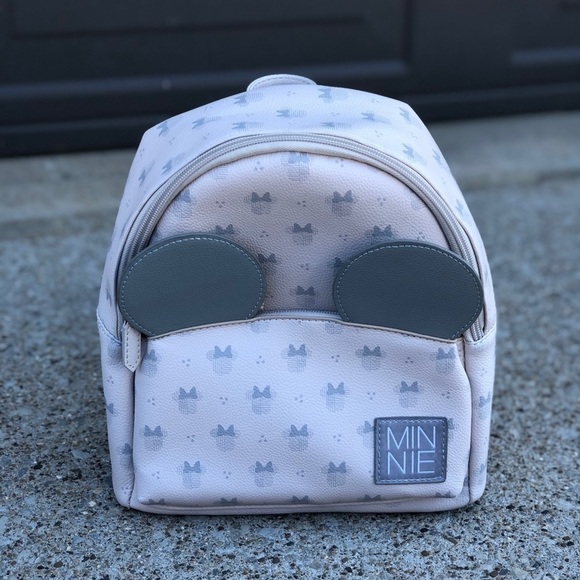 Danielle Nicole Disney Minnie Mouse Mini Backpack Light Pink Gray EUC - Picture 1 of 8